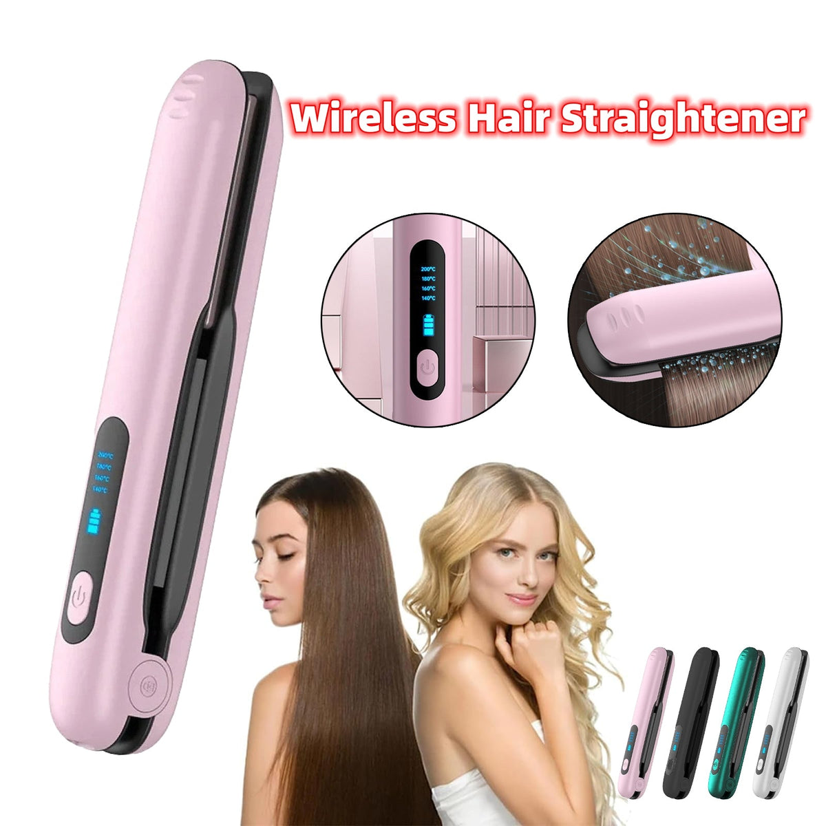 Cordless 2-in-1 Mini Flat Iron & Curler