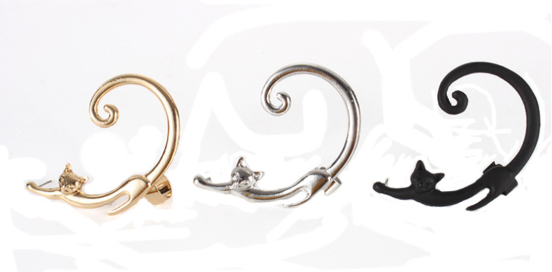 Punk Cat Ear Cuff Earring
