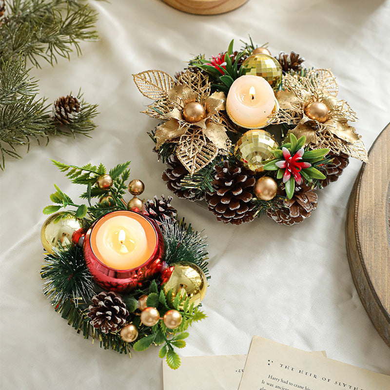 Pinecone Christmas Candle Holder