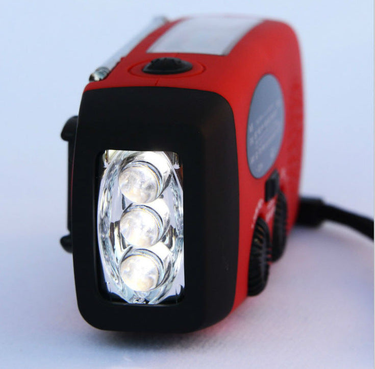 Solar Hand-Crank Emergency Radio & Flashlight