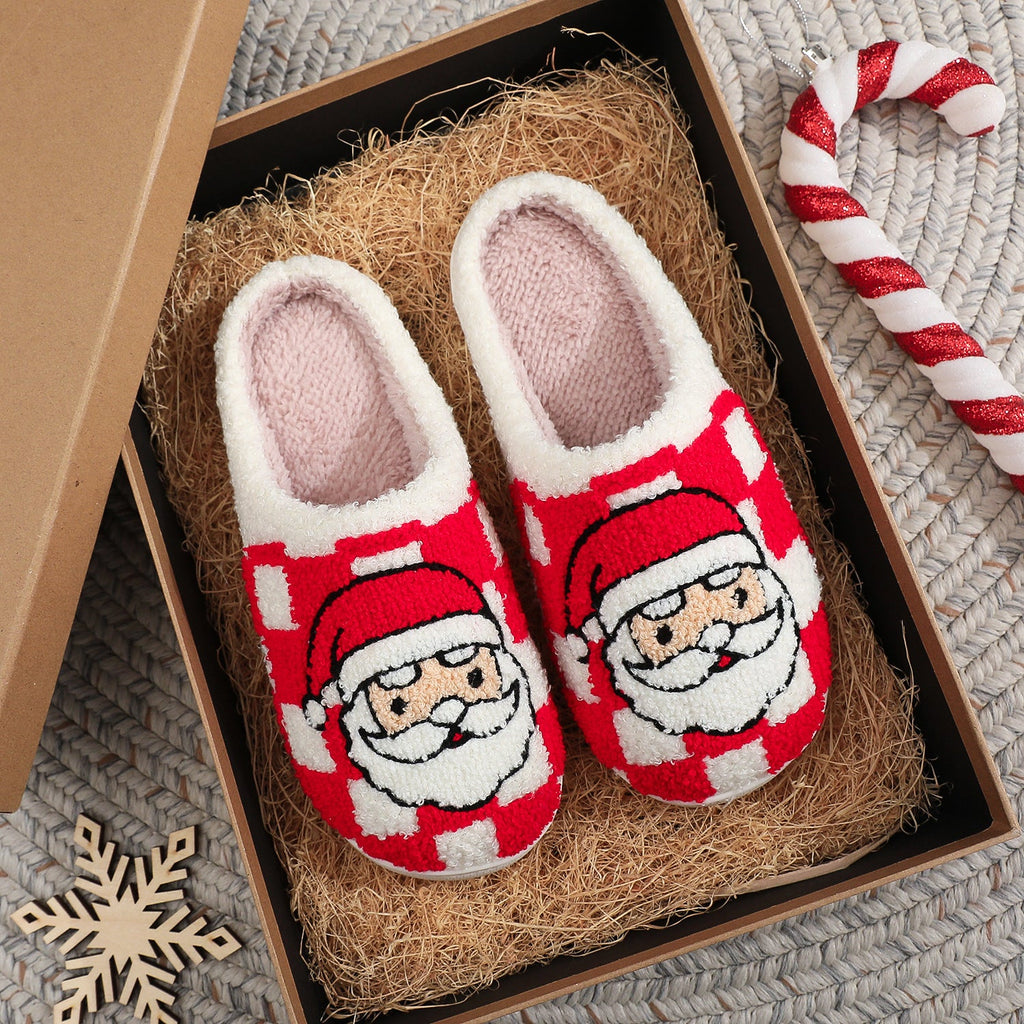 Santa Plaid Slippers