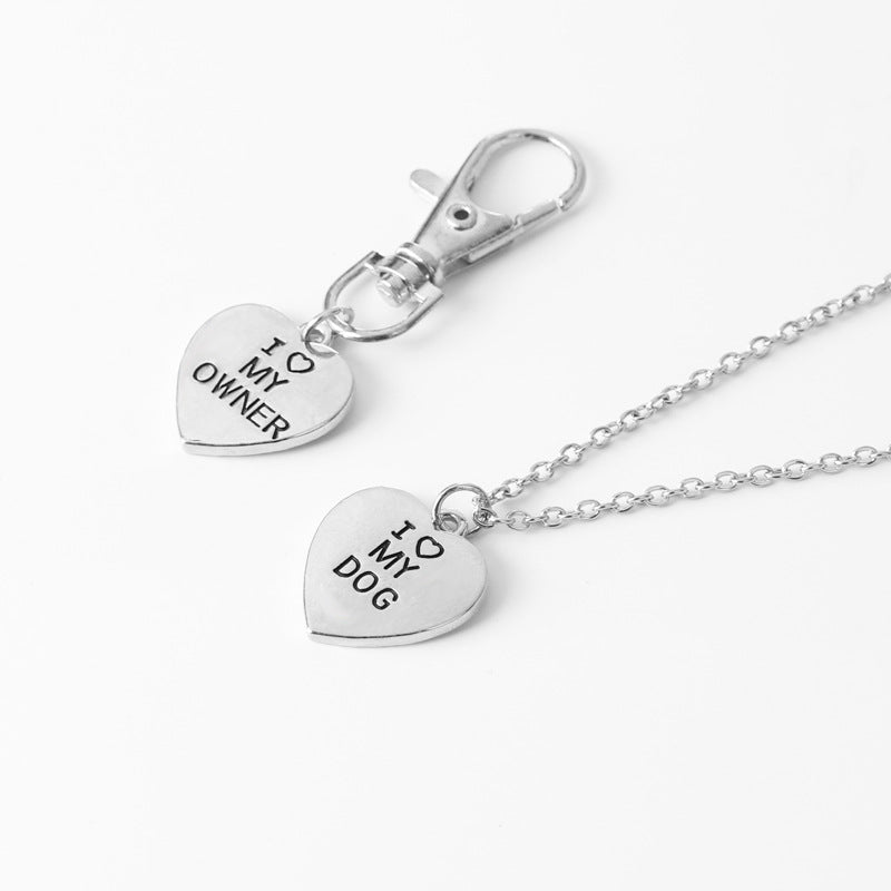 "I Love My Dog" Bone Necklace