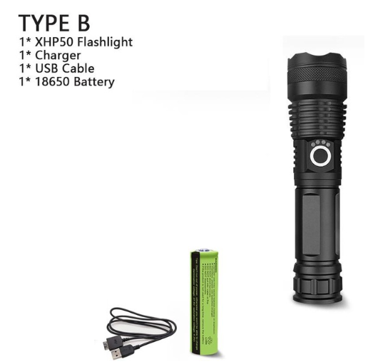 Rechargeable High-Power LED Flashlight