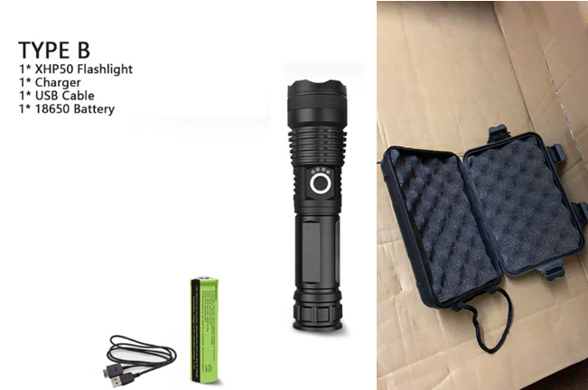 Rechargeable High-Power LED Flashlight