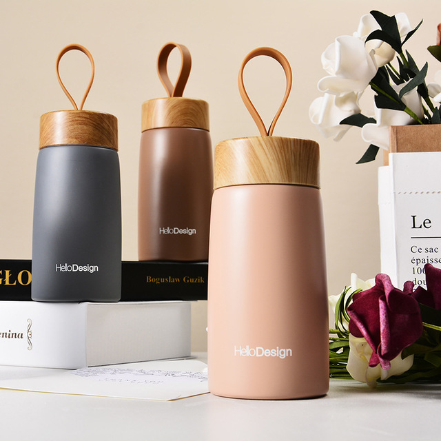 Insulated Bamboo-Lid Coffee Tumbler