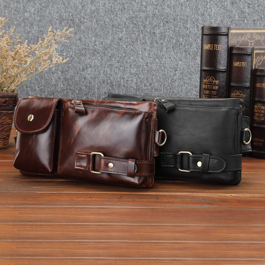 Men's Leather Belt Bag