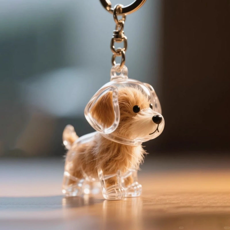 Dog Breed Fuzzy Keychain