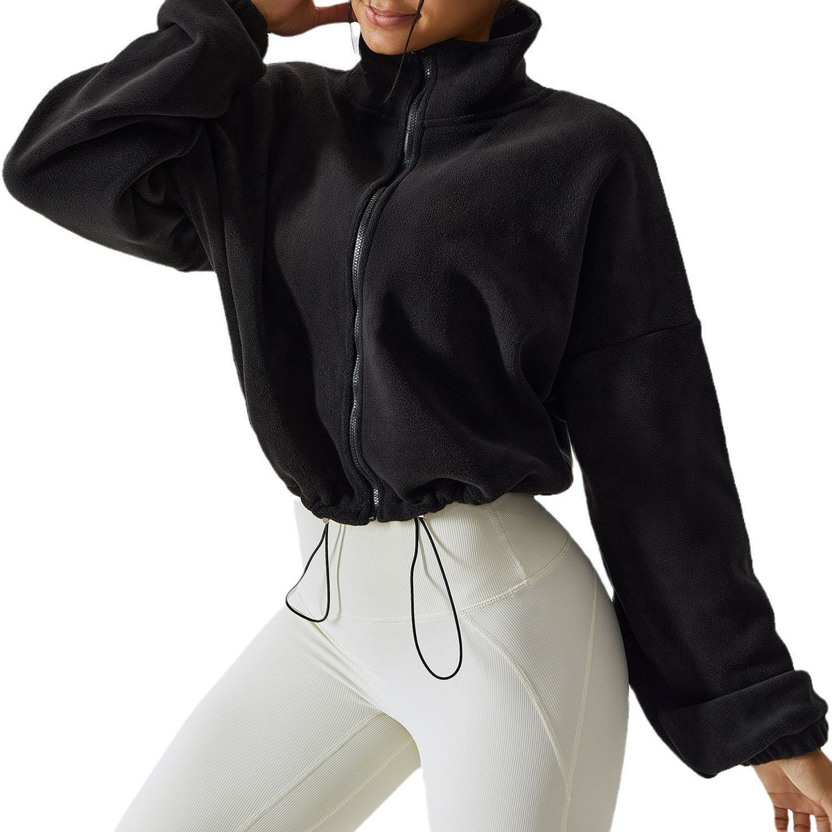 Sherpa-Collar Fleece Jacket