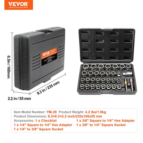 29-Piece Bolt Extractor Set