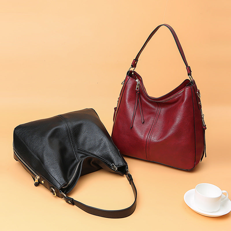 Zip Hobo Bucket Bag