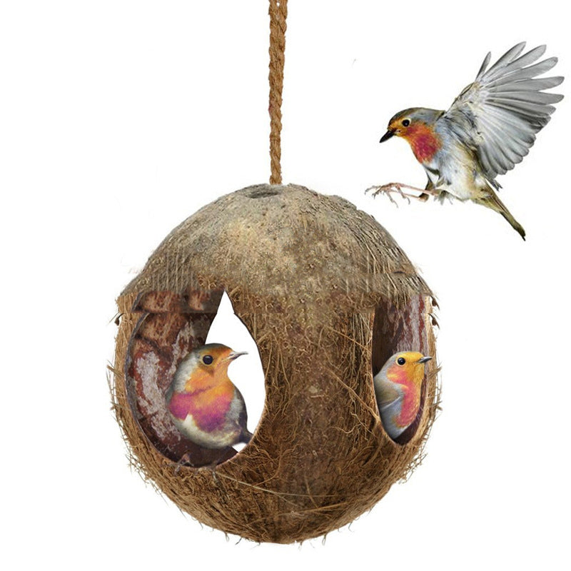 Coconut Shell Bird Feeder