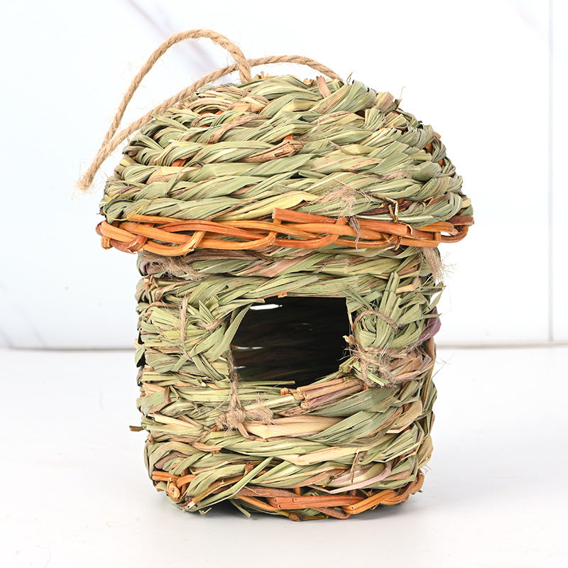 Woven Straw Bird Nest Decor