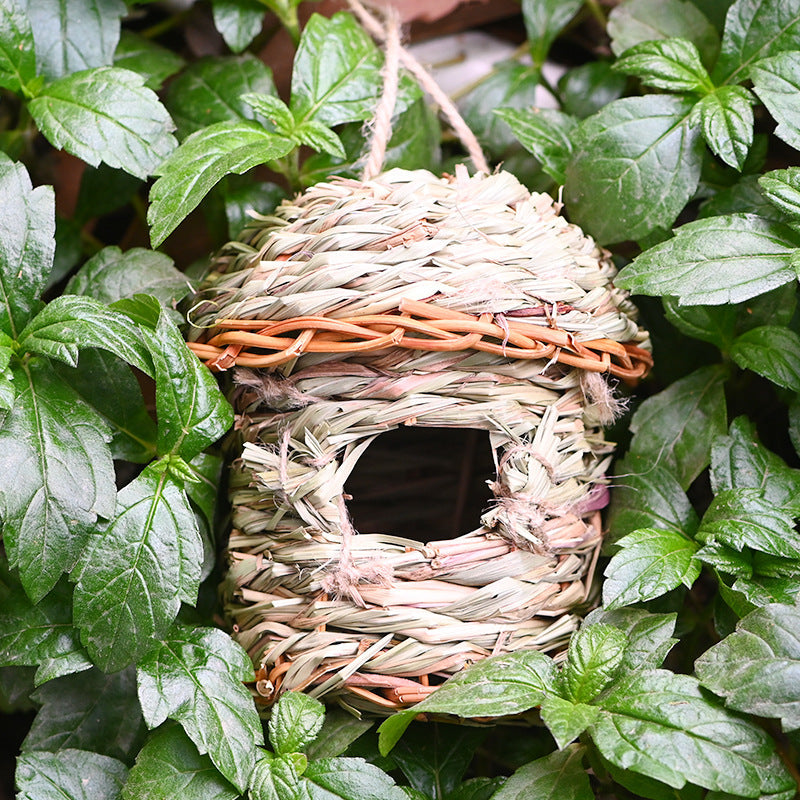 Woven Straw Bird Nest Decor