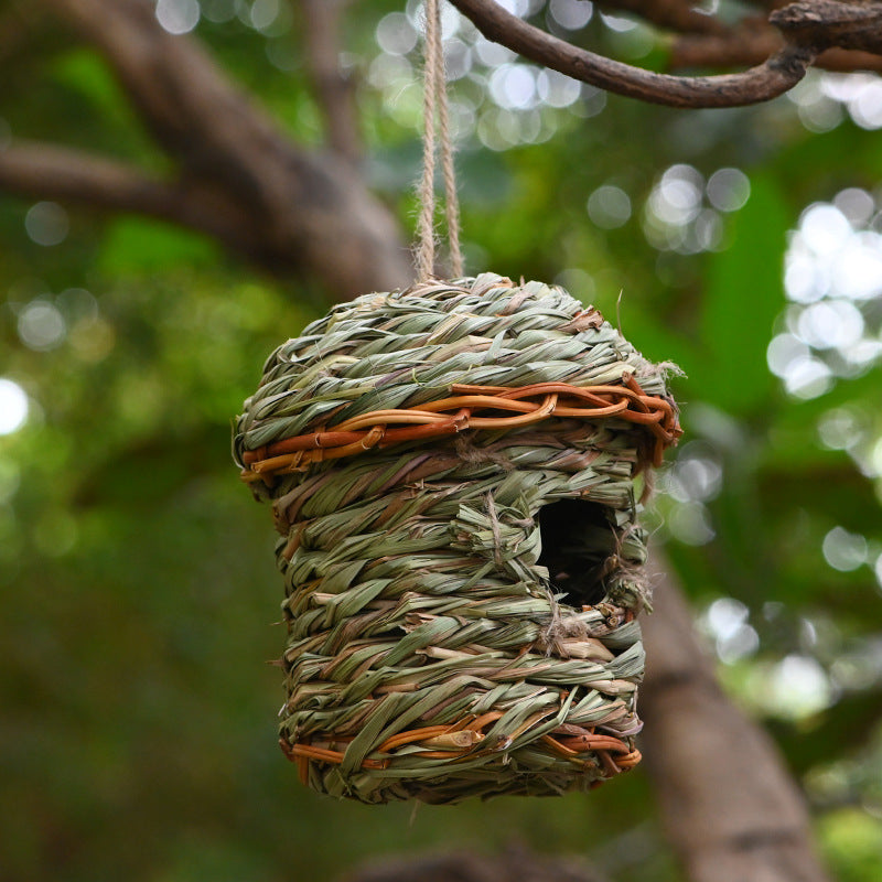 Woven Straw Bird Nest Decor