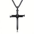 Men's Nail Cross Pendant Necklace