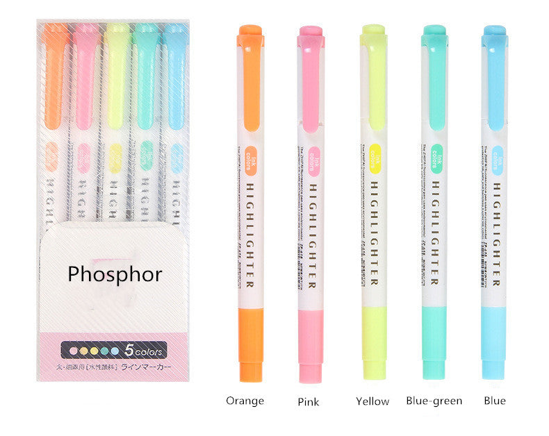 Dual-Tip Pastel Highlighters (25 Colors)