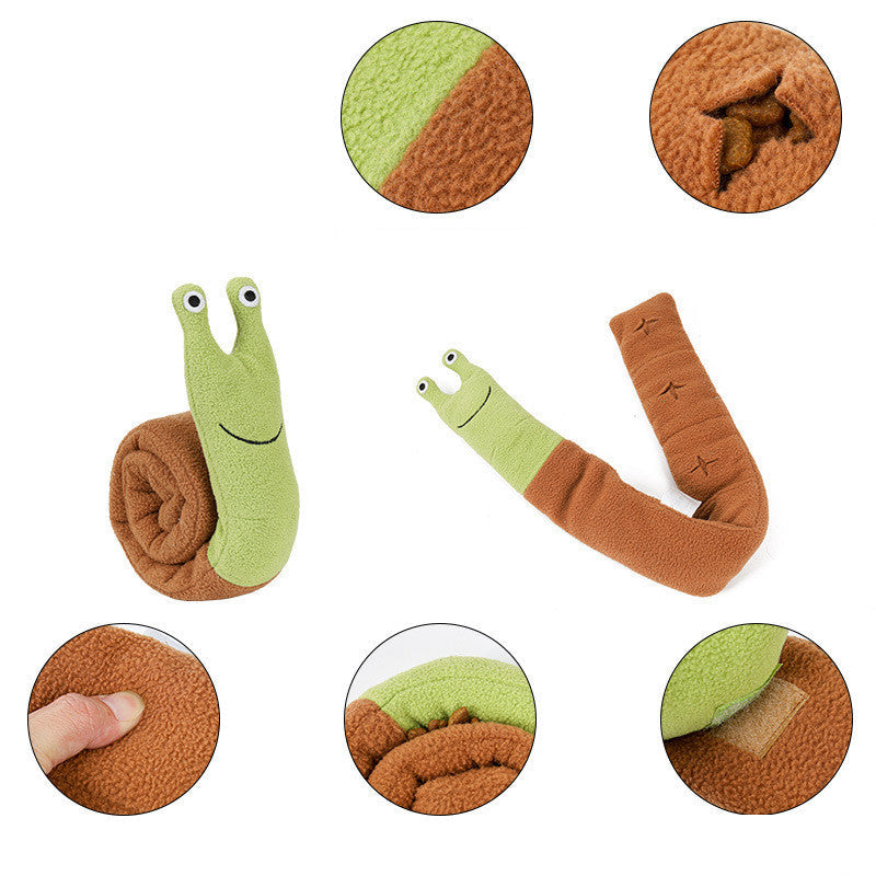 Fleece Snuffle Snail Dog Toy