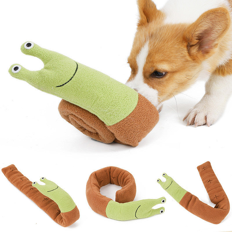 Fleece Snuffle Snail Dog Toy