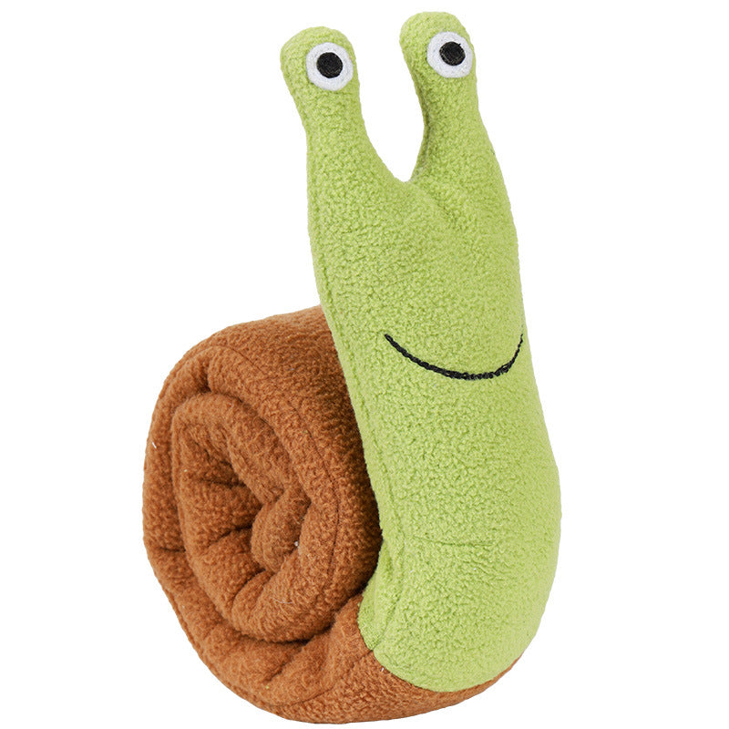 Fleece Snuffle Snail Dog Toy