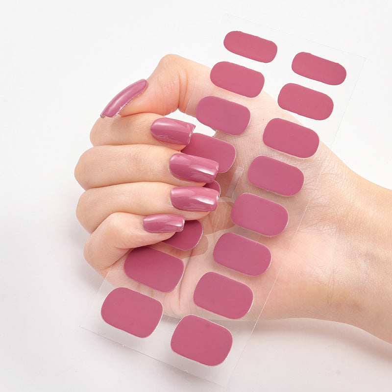 Solid Color Nail Polish Stickers