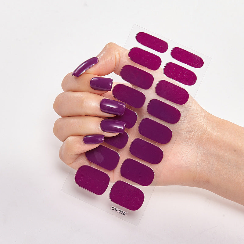 Solid Color Nail Polish Stickers