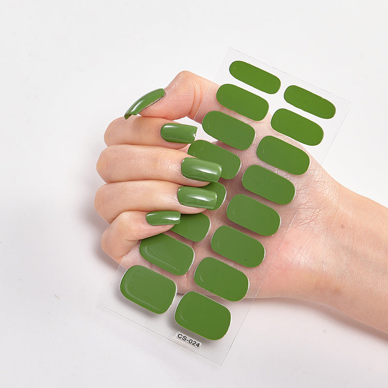 Solid Color Nail Polish Stickers