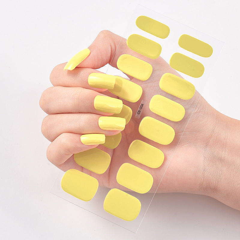 Solid Color Nail Polish Stickers