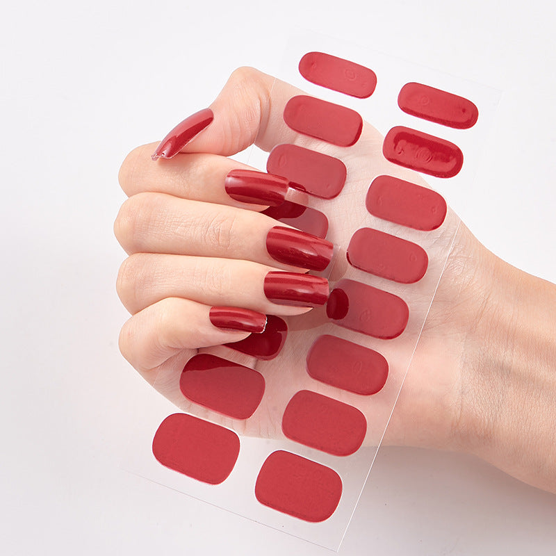 Solid Color Nail Polish Stickers