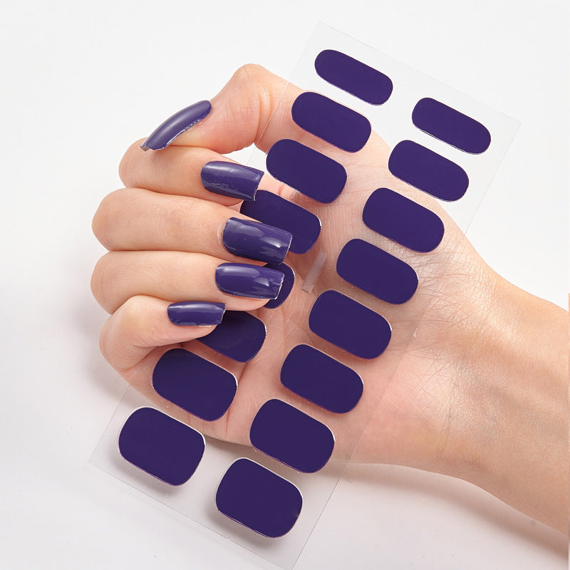 Solid Color Nail Polish Stickers