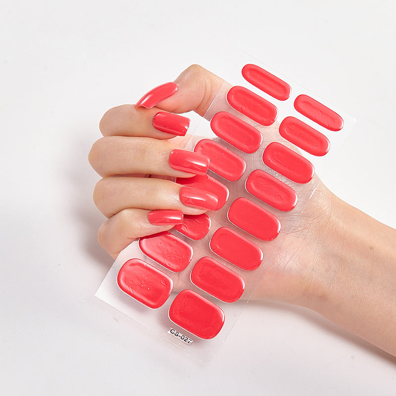 Solid Color Nail Polish Stickers