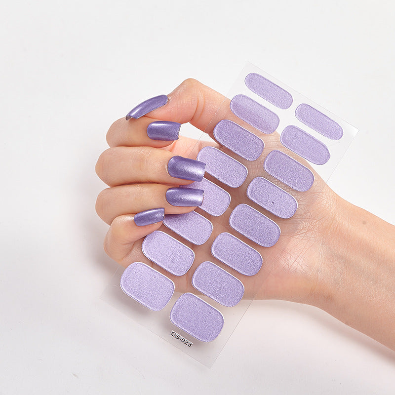 Solid Color Nail Polish Stickers