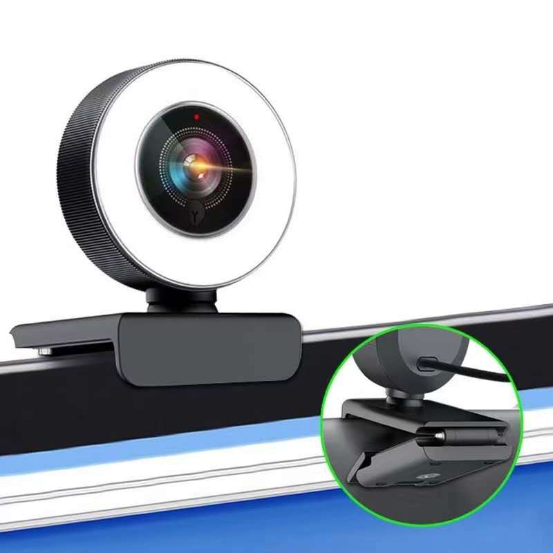 HD Webcam with Built-In Fill Light