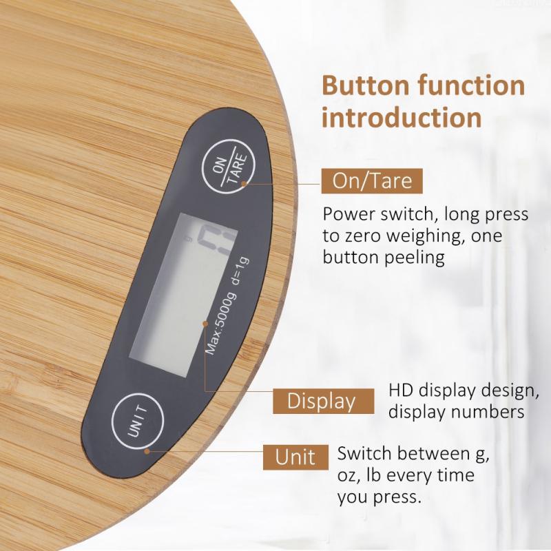 Bamboo Digital Kitchen Scale