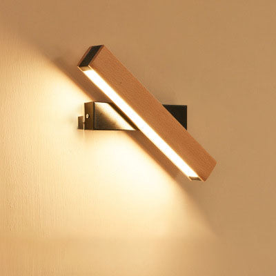 Wood & Metal LED Wall Sconce