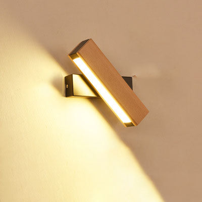 Wood & Metal LED Wall Sconce