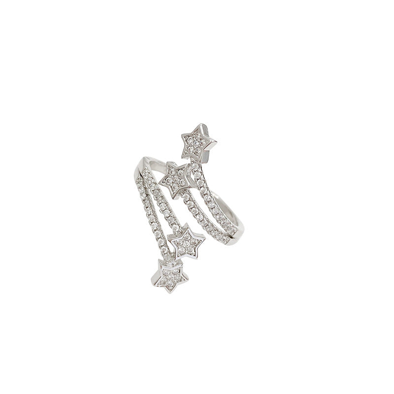 Layered Star Zircon Ring