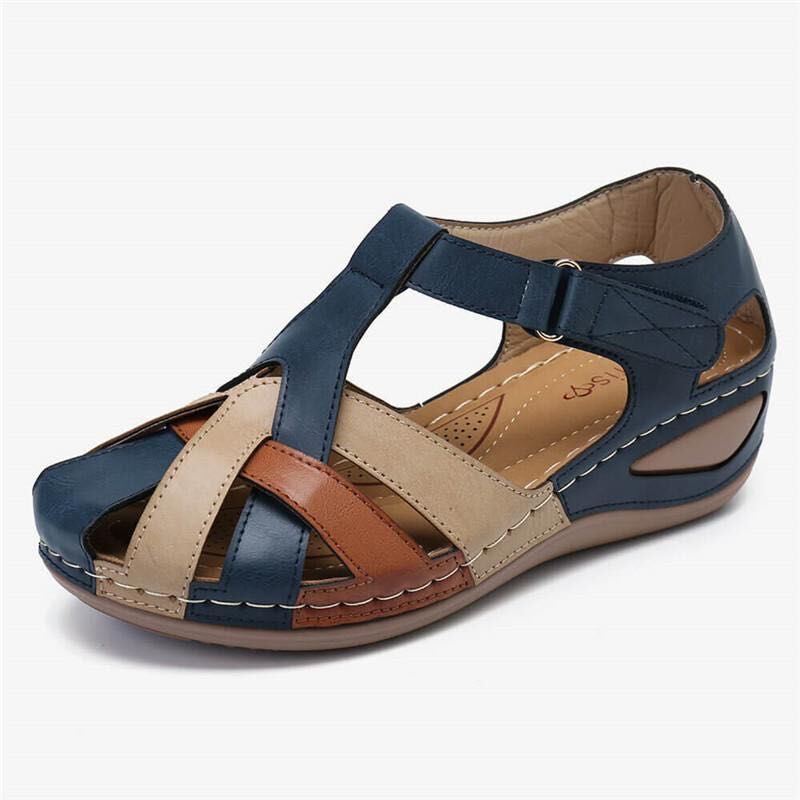 Women's Color-Block Wedge Sandals