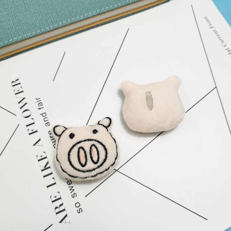 Plush Avocado & Piggy Brooch