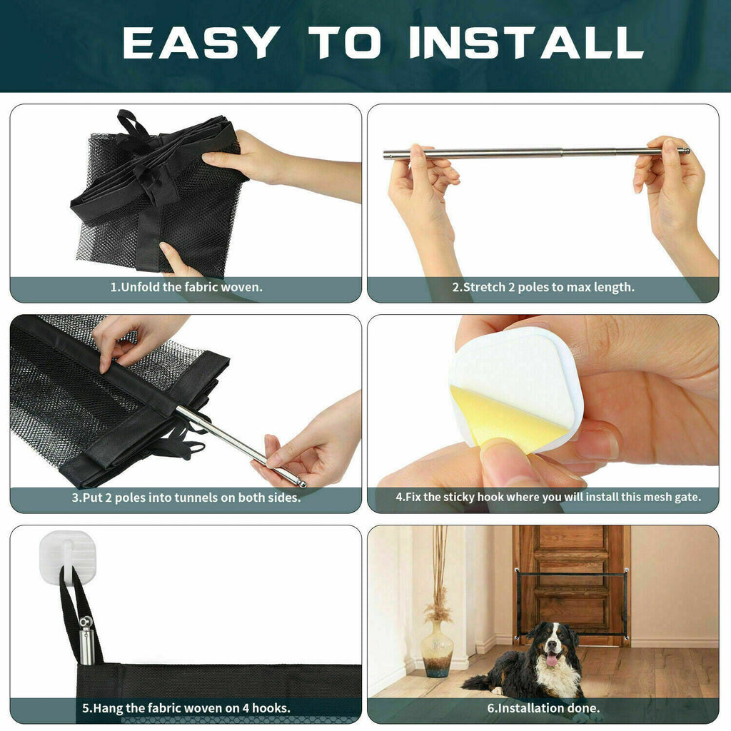 Portable Mesh Pet Safety Gate