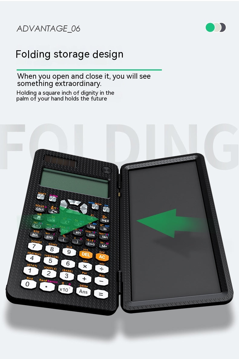 Foldable Scientific Calculator with Writing Pad