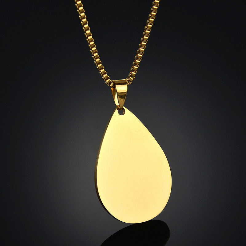Teardrop Dog Tag Necklace