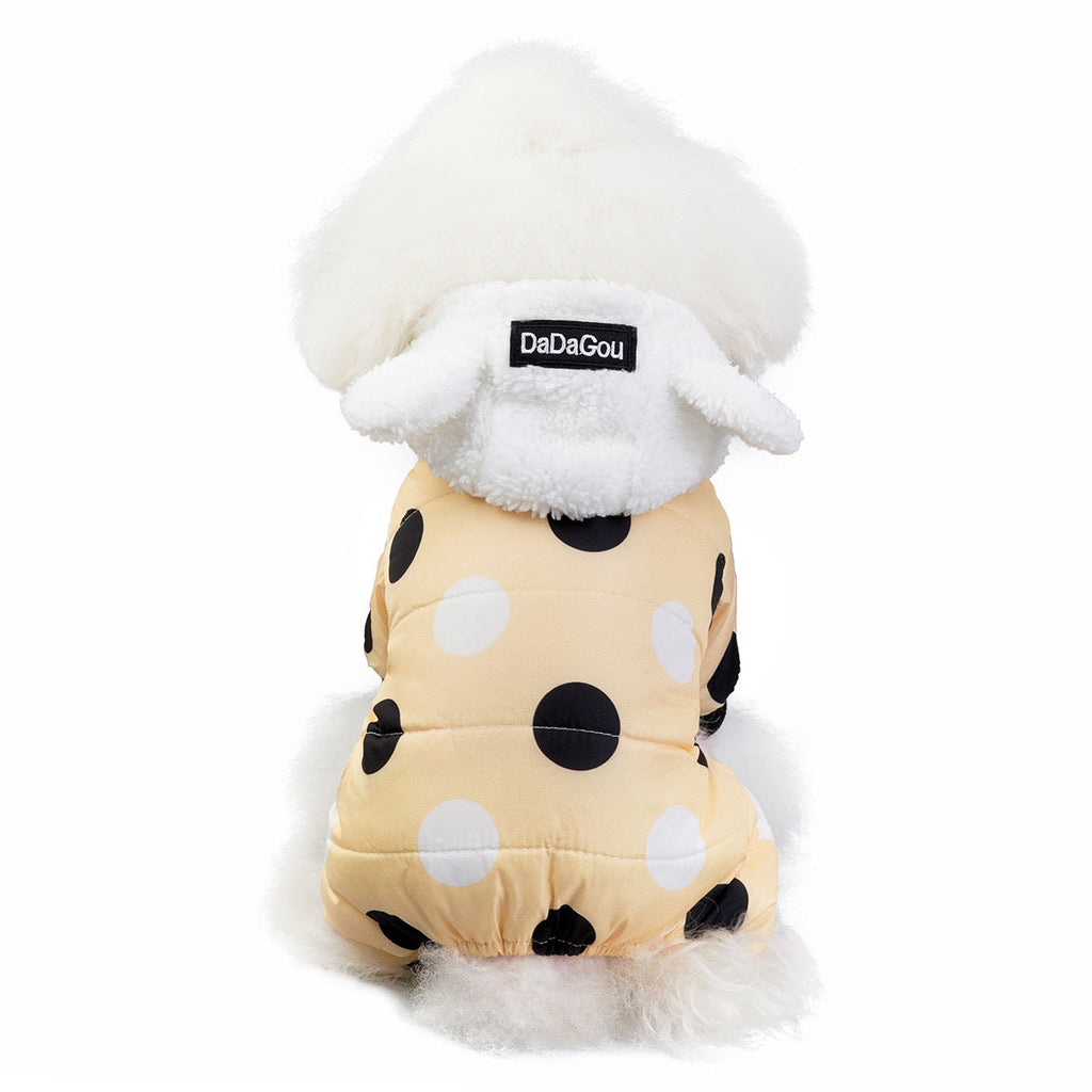 Polka Dot Four-Leg Dog Coat