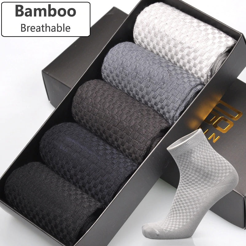 Men's Bamboo Fiber Dress Socks (5 Pairs)