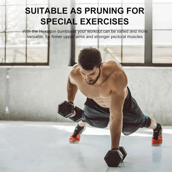 15 lb Rubber-Coated Cast Iron Dumbbell