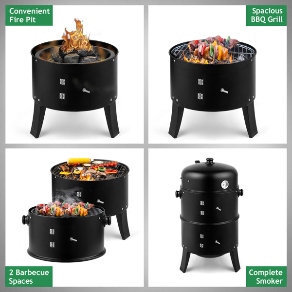Offset Charcoal Smoker Grill