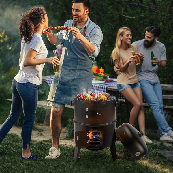 Offset Charcoal Smoker Grill