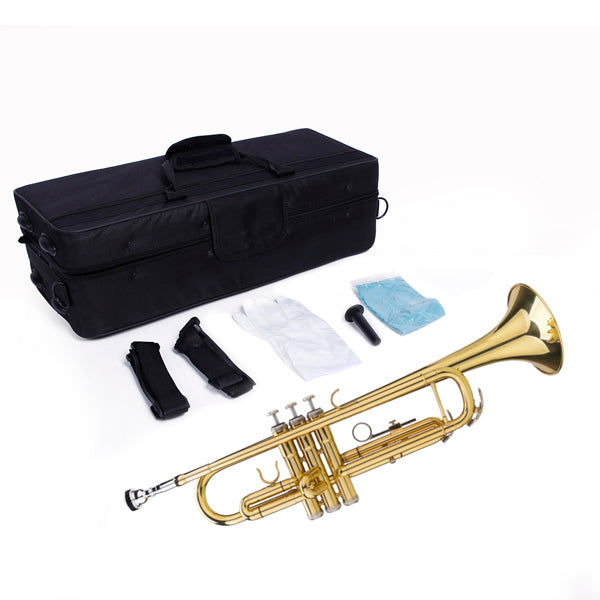 B-Flat Trumpet with Case & Gloves