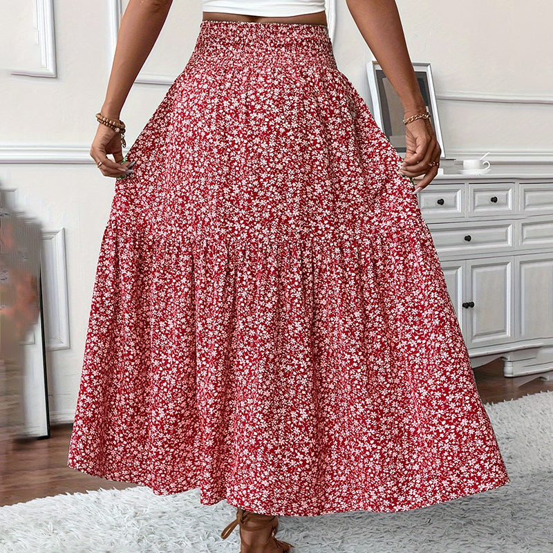 Boho Floral Maxi Skirt
