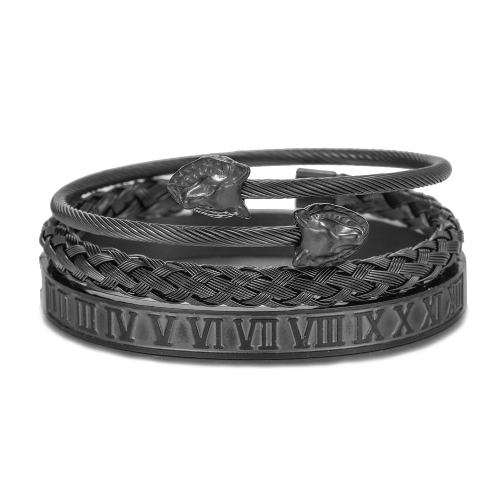 Roman Numeral Bangle Set