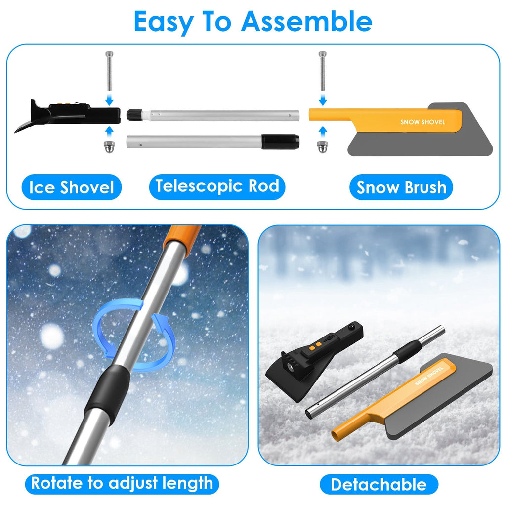 3-in-1 Snow Brush, Scraper & Shovel